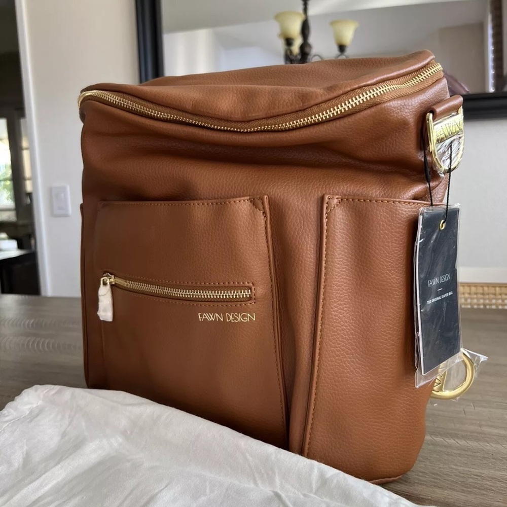 Fawn Design Brown The Original Backpack with Original Hardware